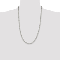 Sterling Silver 4.5mm Lightweight Flat Figaro Chain - 2