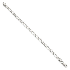 Sterling Silver 5.5mm Lightweight Flat Figaro Chain - 10
