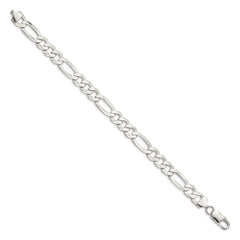 Sterling Silver 8.5mm Lightweight Flat Figaro Chain - 3
