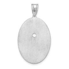 Sterling Silver Rhodium-plated Crystal Family Pendant - 6