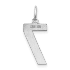 Sterling Silver/Rhodium-plated Polished Number 7 Charm - 4