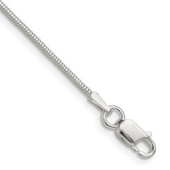 Sterling Silver Polished 1mm Octagonal Snake Chain - 5