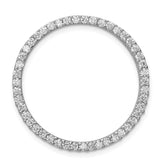 Sterling Silver Rhodium-platedCZ Chain Slide Pendant - 2