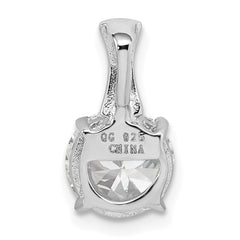 Sterling Silver Rhodium-plated CZ Pendant - 2