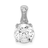 Sterling Silver Rhodium-plated CZ Pendant - 2