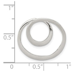 Sterling Silver Polished Circle Chain Slide