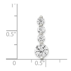 Sterling Silver Polished CZ Pendant