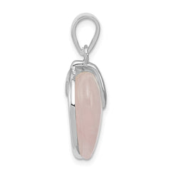 Sterling Silver Rose Quartz Pendant