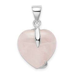Sterling Silver Rose Quartz Pendant