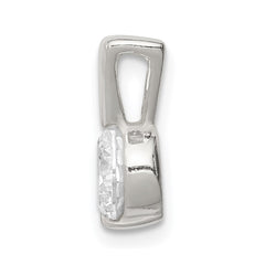 Sterling Silver CZ Pendant Chain Slide