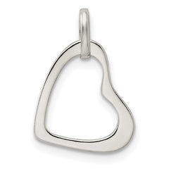 Sterling Silver Polished Open Heart Pendant - 2
