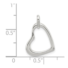 Sterling Silver Polished Open Heart Pendant - 2
