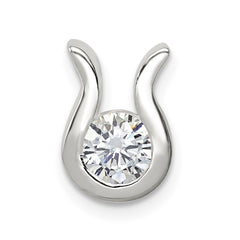Sterling Silver CZ Chain Slide