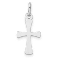 Sterling Silver RH Plated Child's Polished Cross Pendant - 2