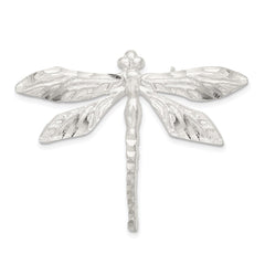 Sterling Silver Satin Finish Diamond Cut Dragon Fly Pin