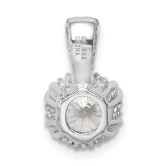 Sterling Silver Rhodium-plated CZ Pendant - 3