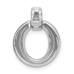 Sterling Silver Rhodium Plated CZ Pendant - 3