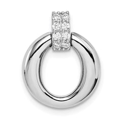 Sterling Silver Rhodium Plated CZ Pendant - 3