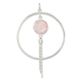 Sterling Silver Polished Dyed Agate Fancy Dangle Pendant