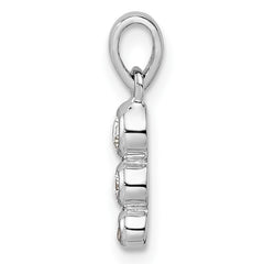 Sterling Silver RH Polished CZ Pendant