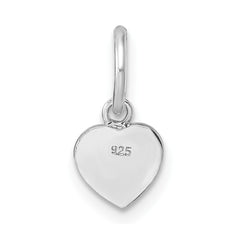 Sterling Silver RH-pltd Polished Rainbow Enamel Heart Children's Pendant