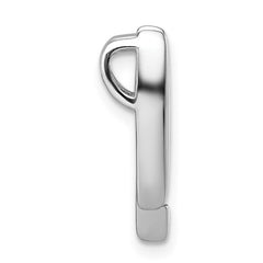 Sterling Silver Rhodium-plated CZ Chain Slide Pendant - 2