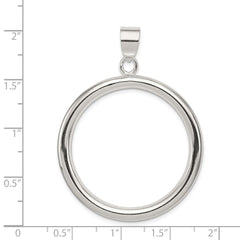 Sterling Silver Rhodium-plated Circle Pendant