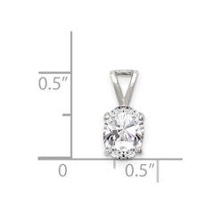 Sterling Silver CZ Pendant - 3