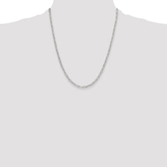 Sterling Silver Polished 3.15mm Paperclip Chain - 6