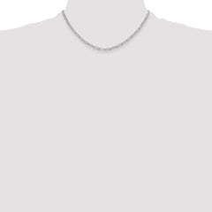 Sterling Silver Rhodium-plated Polished 3.15mm Paperclip Chain
