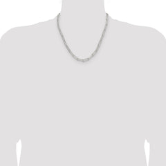 Sterling Silver Polished 5.5mm Paperclip Chain - 7