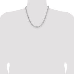 Sterling Silver Rhodium-plated Polished 5.5mm Paperclip Chain - 4