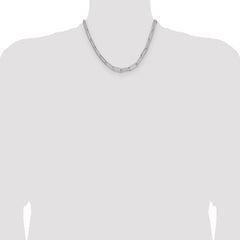 Sterling Silver Polished 6.5mm Paperclip Chain - 5