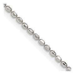 Sterling Silver 1.5mm Fancy Beaded Chain - 6