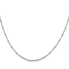Sterling Silver 1.25mm Fancy Beaded Box Chain - 4