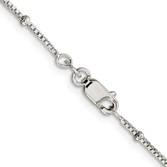 Sterling Silver 1.25mm Fancy Beaded Box Chain - 2