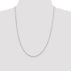 Sterling Silver 1.25mm Fancy Beaded Box Chain - 3