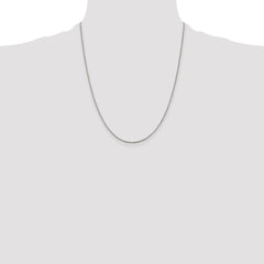 Sterling Silver 1.25mm Twisted Box Chain - 9