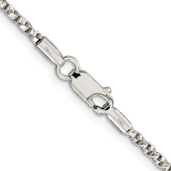 Sterling Silver 2.25mm Twisted Box Chain - 7