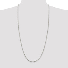 Sterling Silver 2.25mm Twisted Box Chain - 7