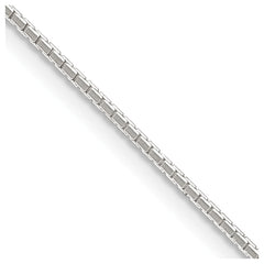 Sterling Silver .9mm 8 Sided Diamond-cut Mirror Box Chain - 4