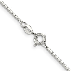 Sterling Silver 1.2mm 8 Sided Diamond-cut Mirror Box Chain - 4