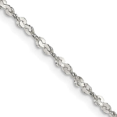 Sterling Silver 1.8mm Twisted Serpentine Chain - 3