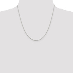Sterling Silver 1.4mm Flat Oval Cable Chain - 5