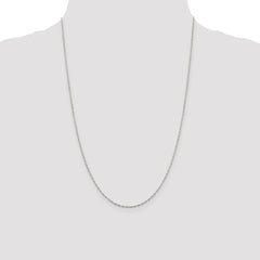 Sterling Silver 1.4mm Flat Oval Cable Chain - 7