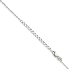 Sterling Silver 1.4mm Flat Oval Cable Chain w/2in ext.