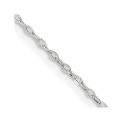 Sterling Silver 1.4mm Flat Oval Cable Chain - 4