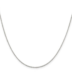 Sterling Silver Rhodium-plated 1.1mm Forzantine Cable Chain