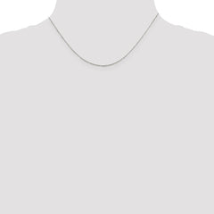 Sterling Silver Rhodium-plated 1.1mm Forzantine Cable Chain