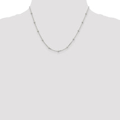 Sterling Silver 1.3mm Fancy Beaded Chain